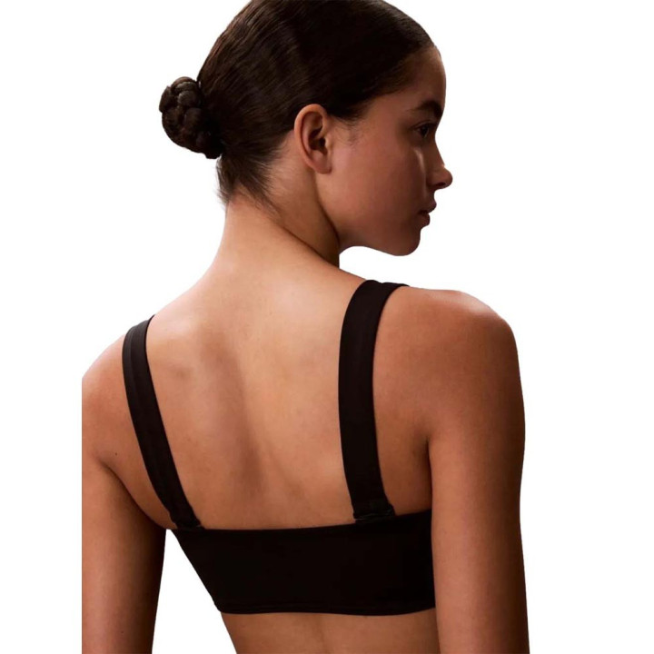 Calvin Klein Bikini Top Fascia Logo Nero Donna