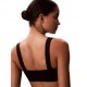 Calvin Klein Bikini Top Fascia Logo Nero Donna