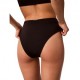 Calvin Klein Costume Slip Vita Alta Nero Donna
