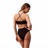 Calvin Klein Costume Slip Vita Alta Nero Donna