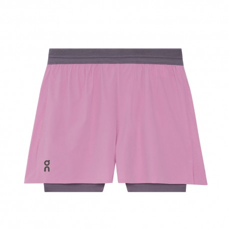 On Pantaloncini Running 3" Performance 2 1 Sakura Dewberry Donna