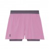On Pantaloncini Running 3" Performance 2 1 Sakura Dewberry Donna