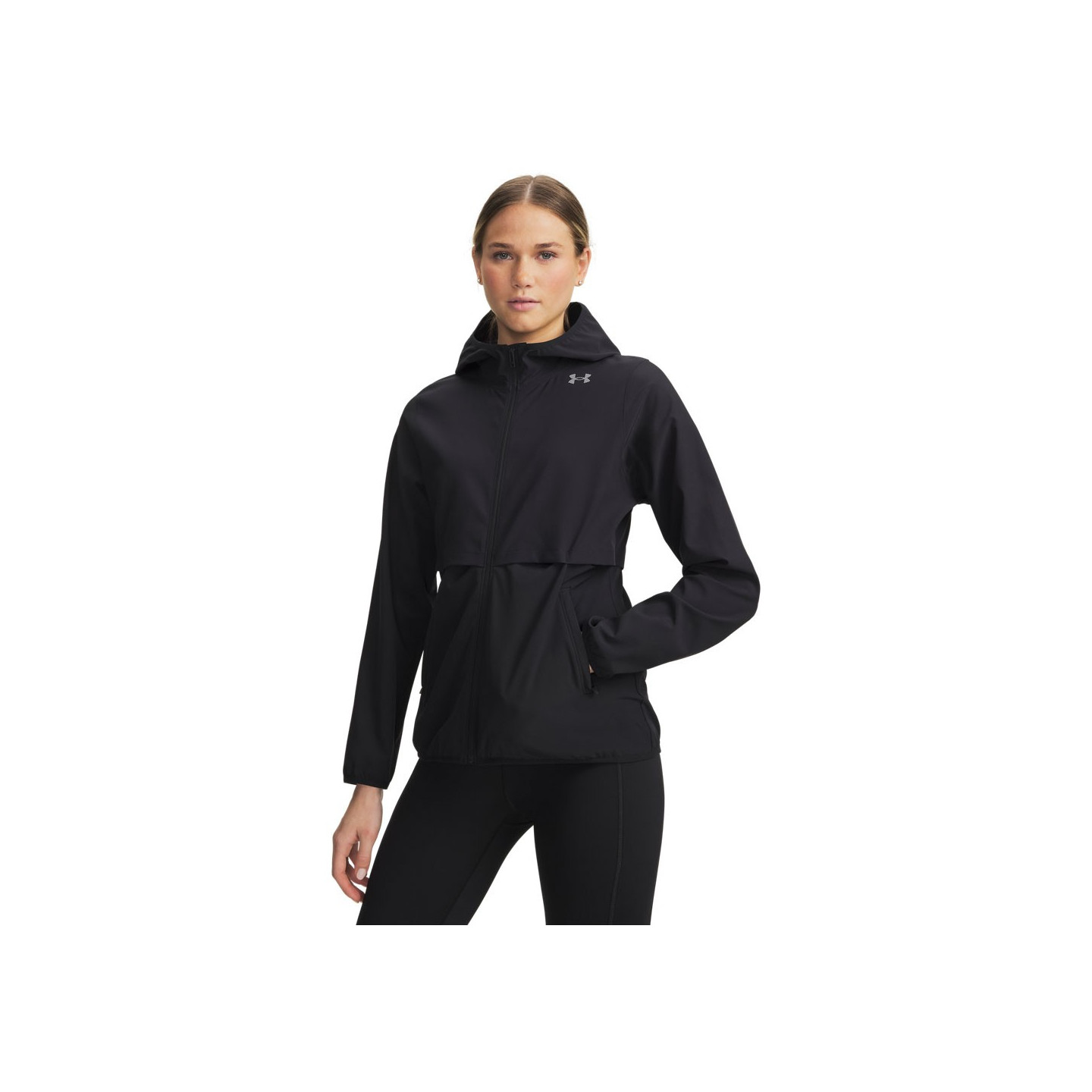 Under Armour Donna Nero Giacca Velociti Pro Storm Da / Riflettente S - Immagine 3