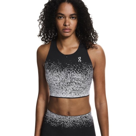 On Reggiseno Sportivo Zero Crop Bianco Nero Donna