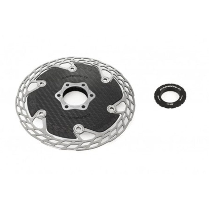 Carbon-Ti Freni a Disco Bici Da Corsa X-Rotor Steel Carb Aero Center Lock 160mm