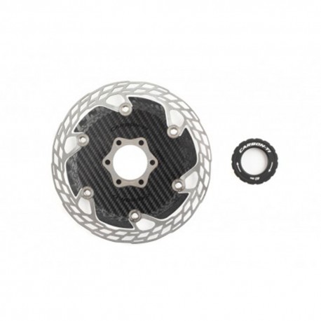 Carbon-Ti Freni a Disco Bici Da Corsa X-Rotor Steel Carb Aero Center Lock 160mm