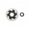 Carbon-Ti Freni a Disco Bici Da Corsa X-Rotor Steel Carb Aero Center Lock 140mm