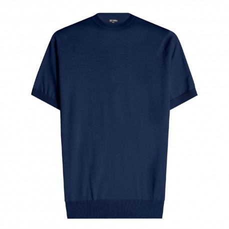 Zeybra T-Shirt In Maglia Navy Uomo