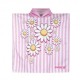 Hot Stuff Poncho Neonato Marga Rosa Bianco Bambina