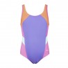 Hot Stuff Costume Intero Piscina Colour Block Casual Back Purple Bambina