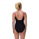 Speedo Costume Intero Piscina Supportato Print Contour Eclipse Antracite Ruby Donna