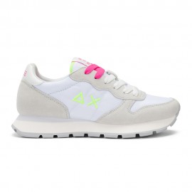 Sun 68 Ally Solid Nylon Bianco Fucsia Fluo - Sneakers Donna
