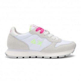 Sun 68 Ally Solid Nylon Bianco Fucsia Fluo - Sneakers Donna