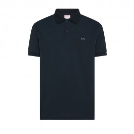 Sun 68 Polo Print Collo Fantasia Blu Uomo