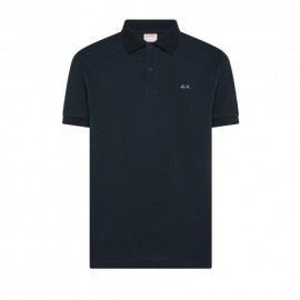 Sun 68 Polo Print Collo Fantasia Blu Uomo