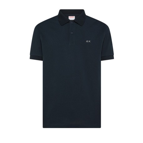 Sun 68 Polo Print Collo Fantasia Blu Uomo