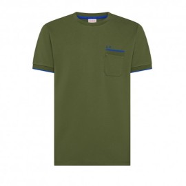 Sun 68 T-Shirt Piquet Smallstripe Verde Uomo