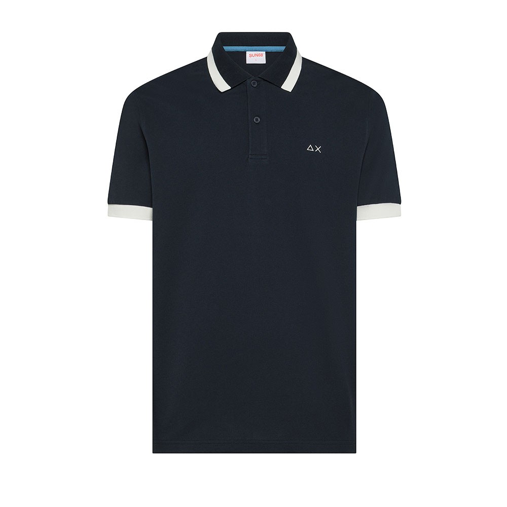 Sun 68 Polo Big Stripe Blu Uomo XL