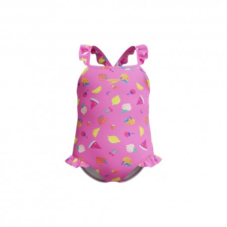 Speedo Costume Intero Piscina Neonato Print Frill Flamingo Bambina