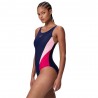 Speedo Costume Intero Piscina Colorblock Splice Peacoat Rosa Donna
