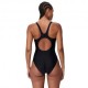 Speedo Costume Intero Piscina Colorblock Splice Antracite Blu Donna