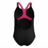 Speedo Costume Intero Piscina Medley Logo Antracite Rosa Bambina