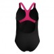 Speedo Costume Intero Piscina Medley Logo Antracite Rosa Bambina