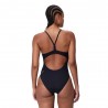 Speedo Costume Intero Piscina Endurance Logo Thinstrap Antracite Donna