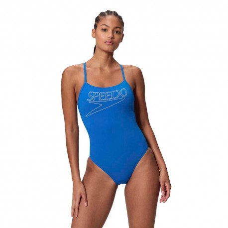 Speedo Costume Intero Piscina Endurance Logo Thinstrap Turkish Sea Donna