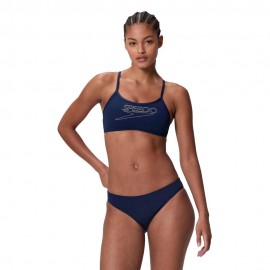 Speedo Costume Intero Piscina Due Pezzi Endurance Thin Strap Lagoon Blu Donna