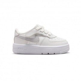 Nike Force 1 Low Ess+ Easyon Td Bianco Grigio - Sneakers Bambino