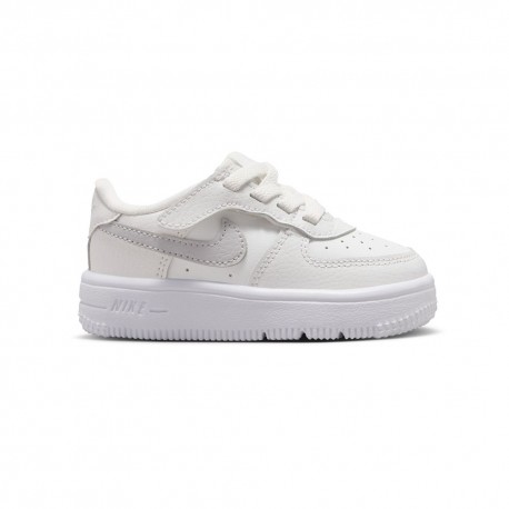 Nike Force 1 Low Ess+ Easyon Td Bianco Grigio - Sneakers Bambino
