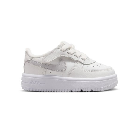 Nike Force 1 Low Ess+ Easyon Td Bianco Grigio - Sneakers Bambino