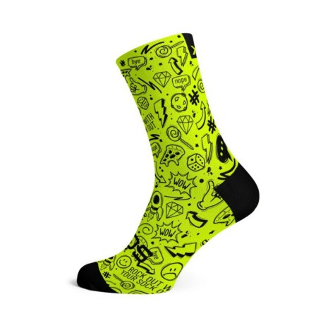 Sox Calze Ciclismo Doodle Fluo
