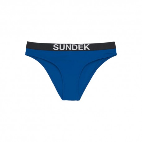 Sundek Costume Slip Logo Parlato Blu Donna