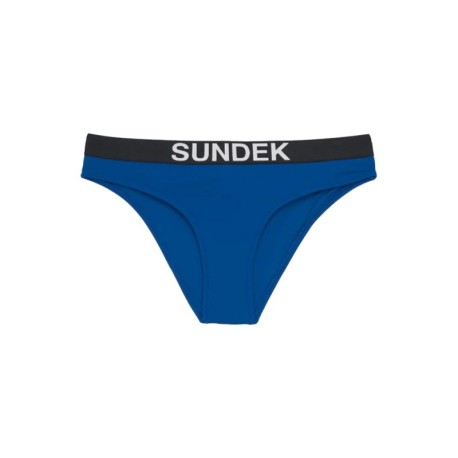 Sundek Costume Slip Logo Parlato Blu Donna
