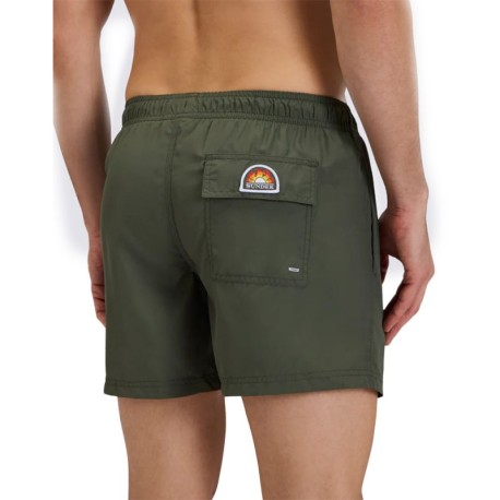 Sundek Costume Boxer Tinta Unita Repreve Verde Uomo