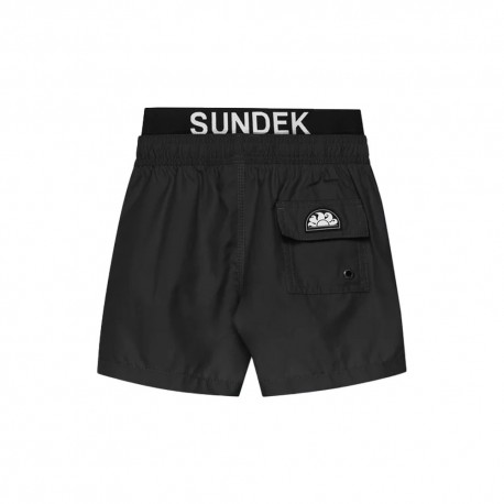 Sundek Costume Boxer Elastico Portalogo Nero Bambino
