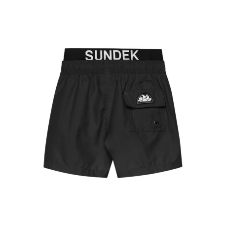 Sundek Costume Boxer Elastico Portalogo Nero Bambino