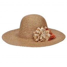 Hat You Cappello Mare Con Fiori Applicati Miele