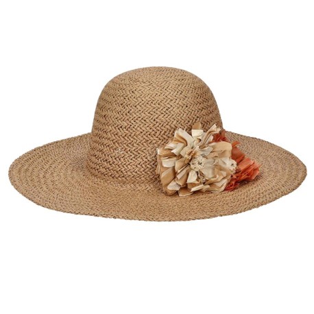 Hat You Cappello Mare Con Fiori Applicati Miele