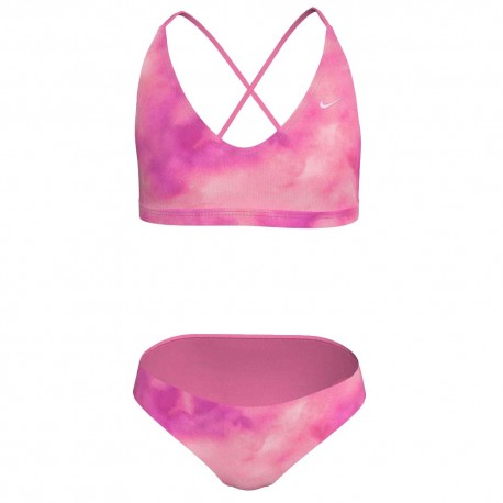 Nike Bikini Tie Die Rosa Bambina