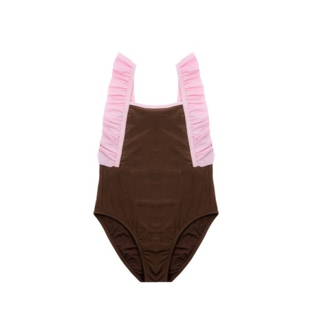 Island Coco Costume Intero Con Rouches Moro Bambina