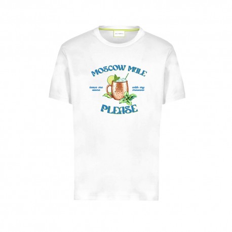Zeybra T-Shirt Cocktail Bianco Uomo
