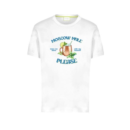Zeybra T-Shirt Cocktail Bianco Uomo