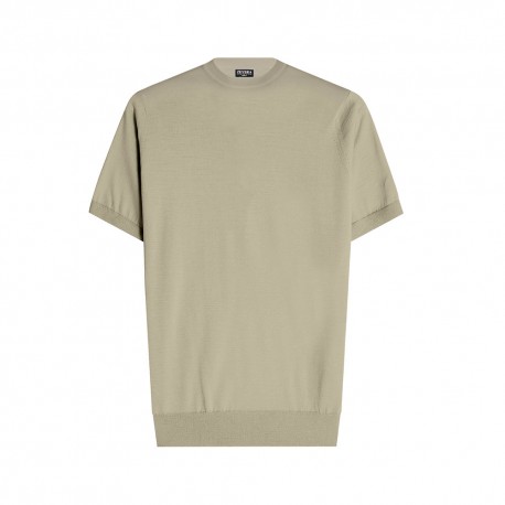 Zeybra T-Shirt In Maglia Sabbia Uomo