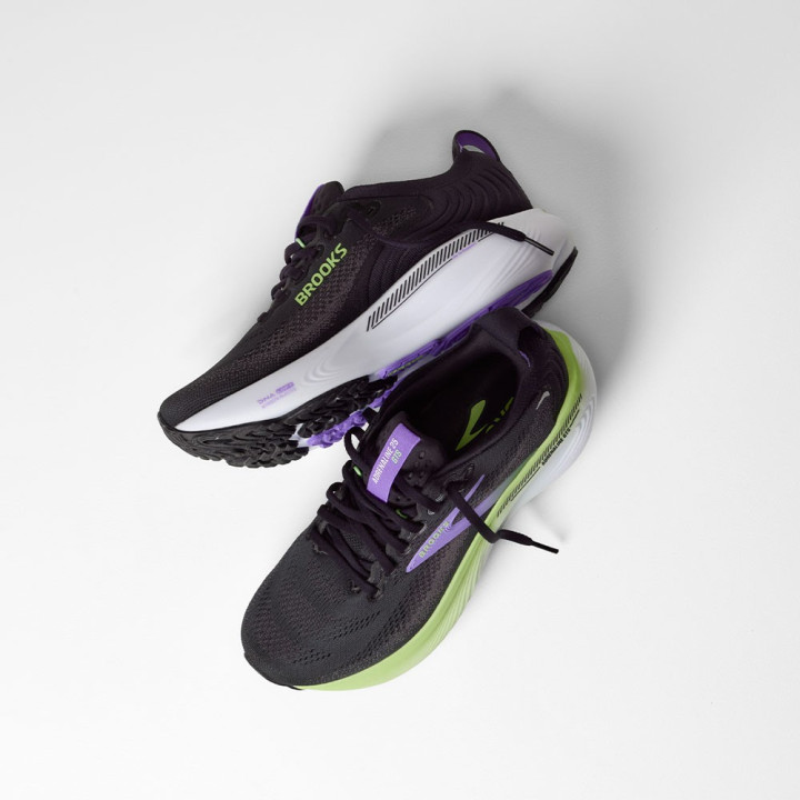 Brooks Adrenaline GTS 23 Nero Pearl Viola - Scarpe Running Uomo