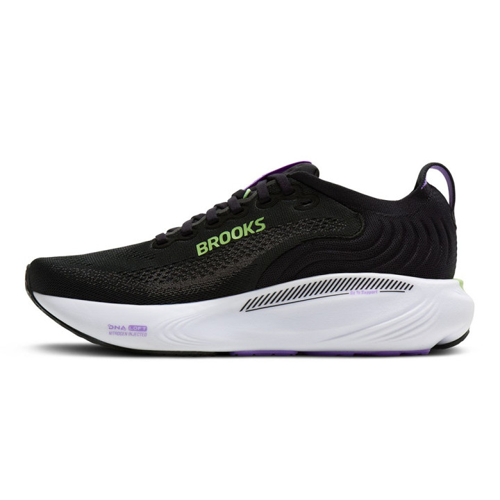 Brooks Adrenaline GTS 23 Nero Pearl Viola - Scarpe Running Uomo