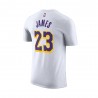 Nike Lebron James Los Angeles Lakers Maglia Basket Bianco Viola Uomo