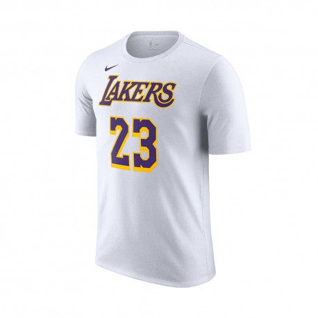 Nike Lebron James Los Angeles Lakers Maglia Basket Bianco Viola Uomo